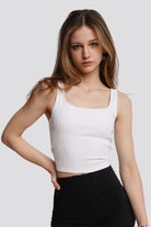 White womens tank tops front view