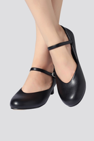 1.5 inch heels black shoe