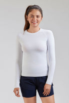 White thumbhole shirts front view