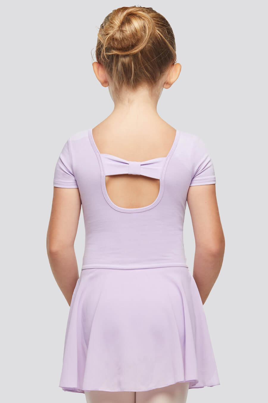 Back view lavender leotard toddler