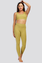 Women Workout Leggings Golden Lime full view