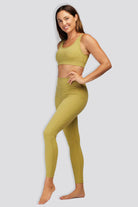 Women Workout Leggings Golden Lime side view