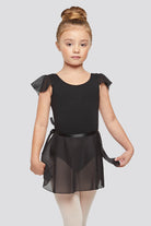 Front view black ballet leotard 