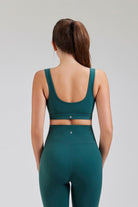 Forest Green underwire sports bra back view