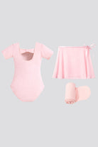 Front view pink leotards kit