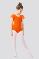 orange leotard front view look book