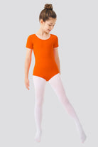 Full-body orange leotard toddler