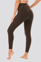 Women Workout Leggings Coffee side view