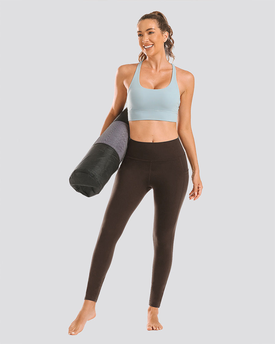 Women Workout Leggings Coffee full view