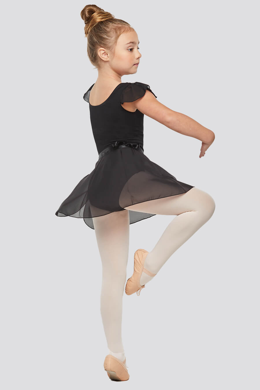 Side view black ballet leotard 