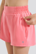 Pink shorts with pockets