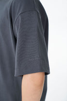 Charcoal girls oversized t-shirt side view detail