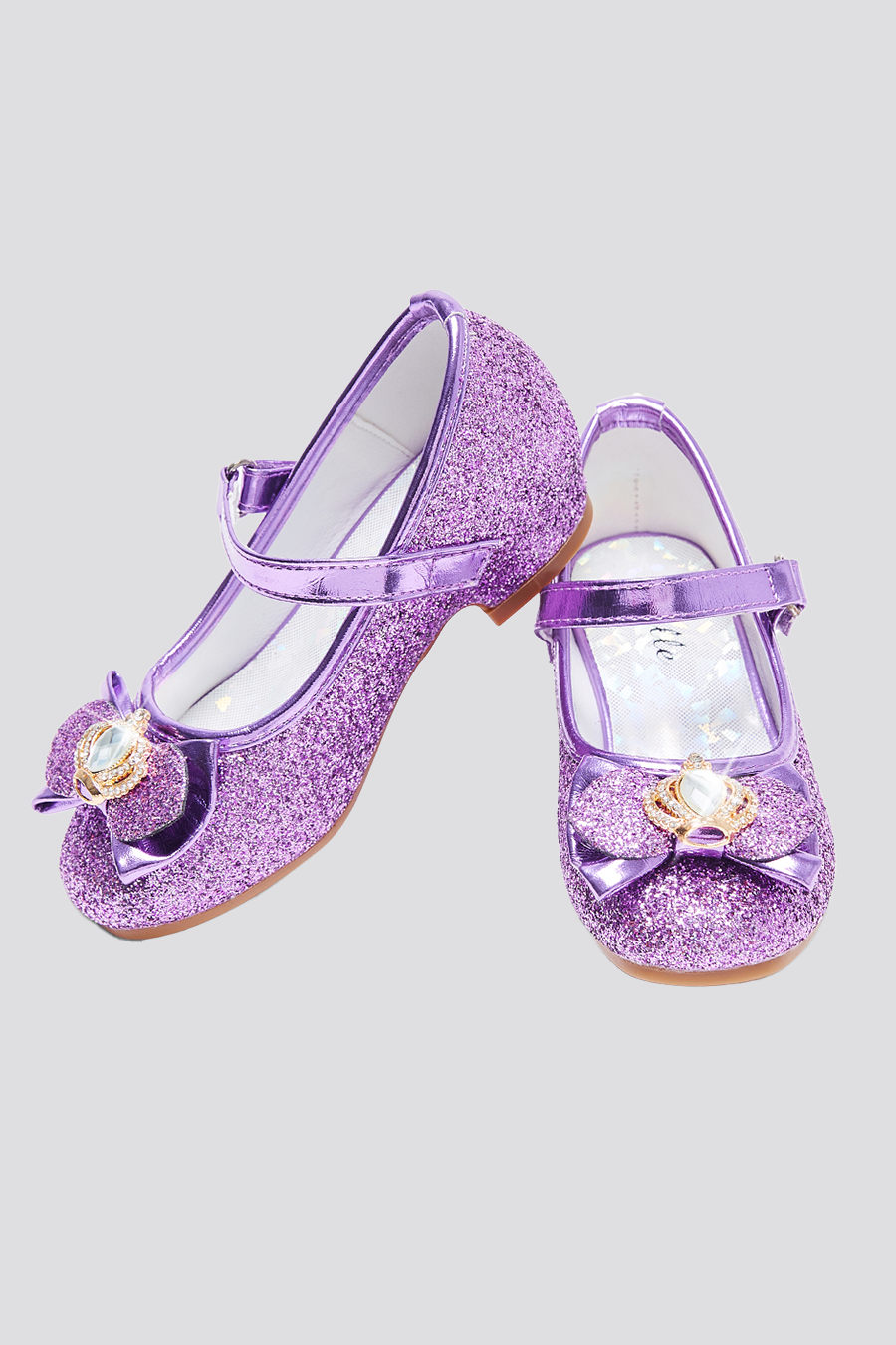 Purple Mary jane shoes for girls front view