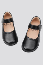 Black mary jane shoes for girls top view