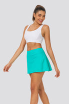  Turquoise tennis skirt side view