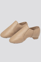 Tan Jazz shoes for girls side view