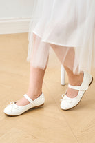 White mary jane shoes for girls full-body