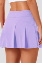 pleated tennis skirt Lilac back view detail