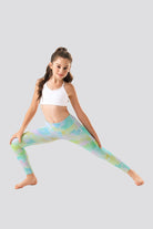 Girls leggings Spring Pastel front view