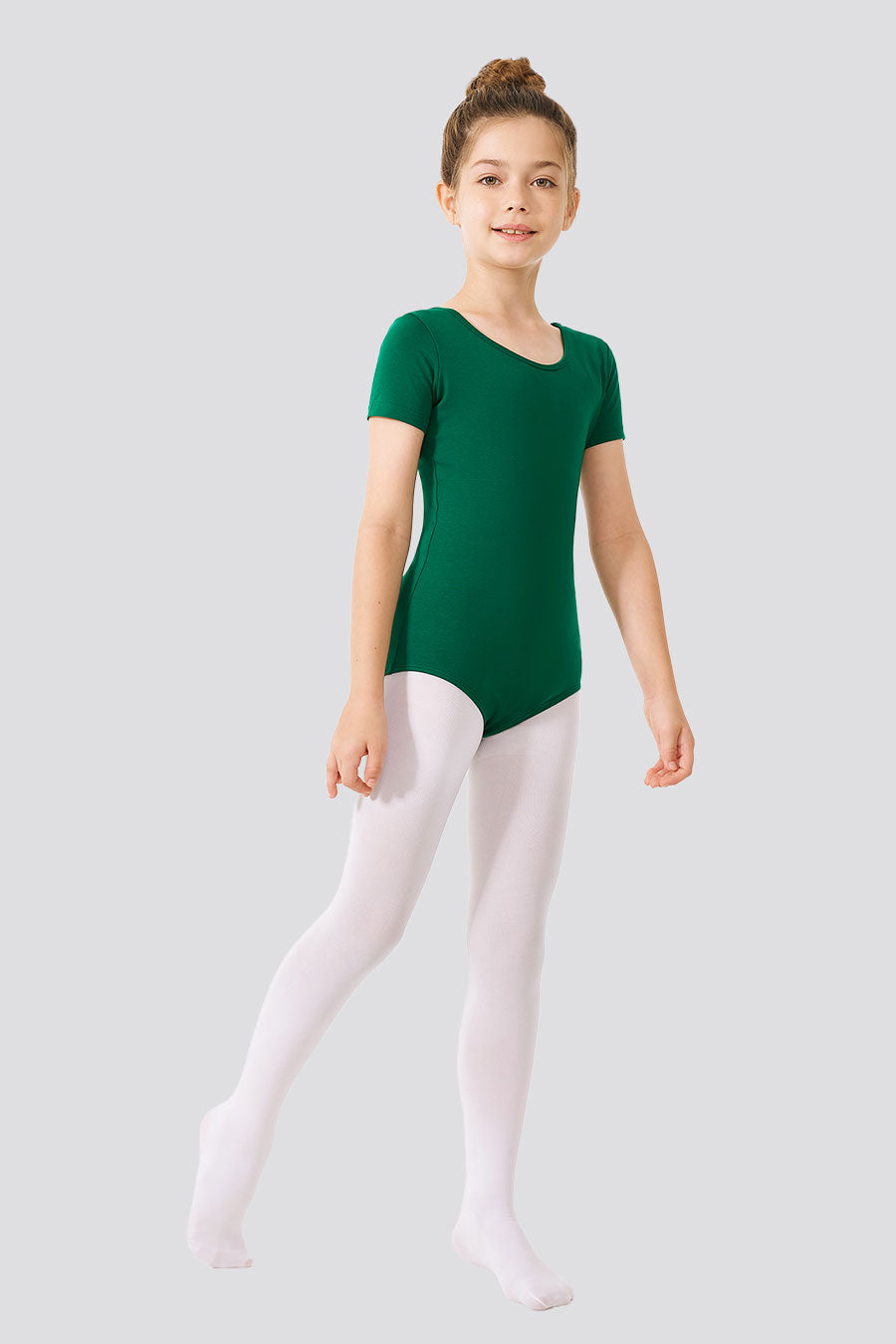 short sleeve leotard green full-body