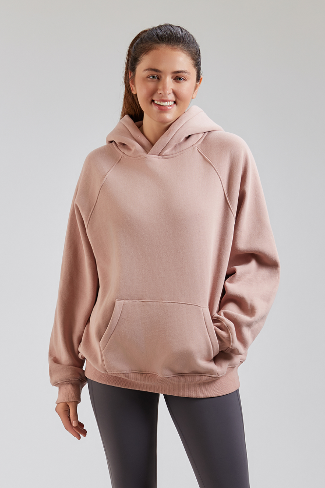 hoodie Rose Clay lightweight women front view