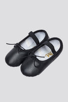 Black ballet shoes top view