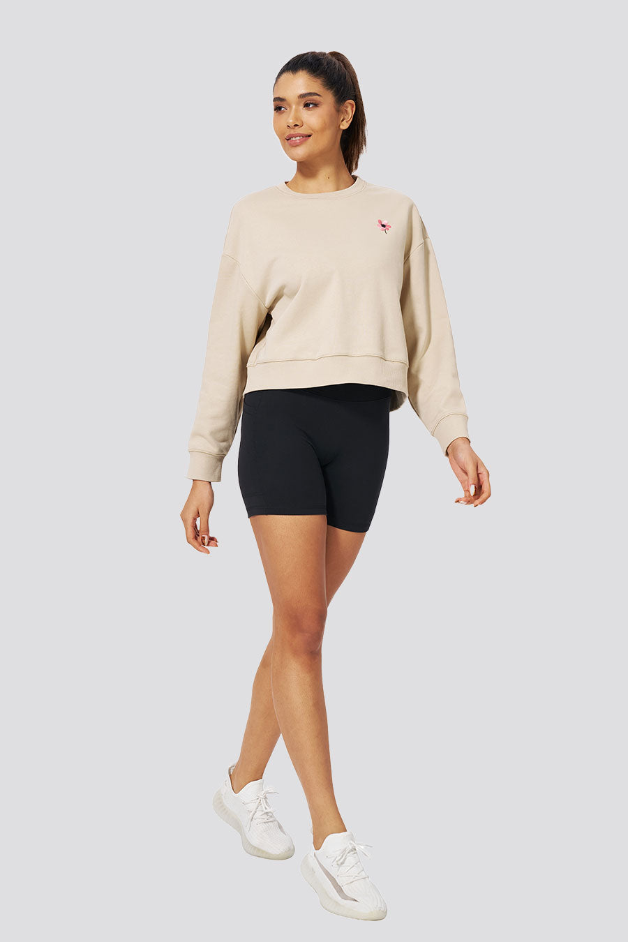 Womens Sweatshirt Limestone Full View