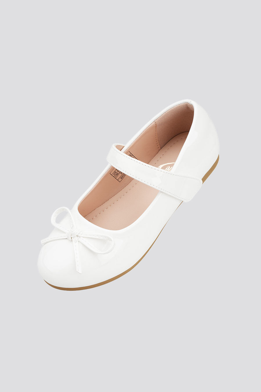 White mary jane shoes for girls side view