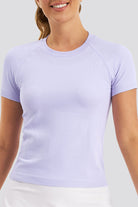 Light Purple yoga shirts front view