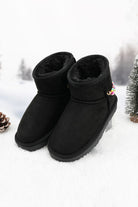 Kids Winter Boots Black Front View