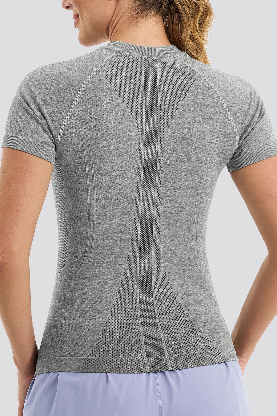 Grey best yoga clothes back view