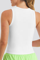 White womens tank tops back view 