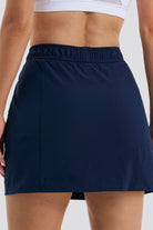 Blue hiking skirt back view