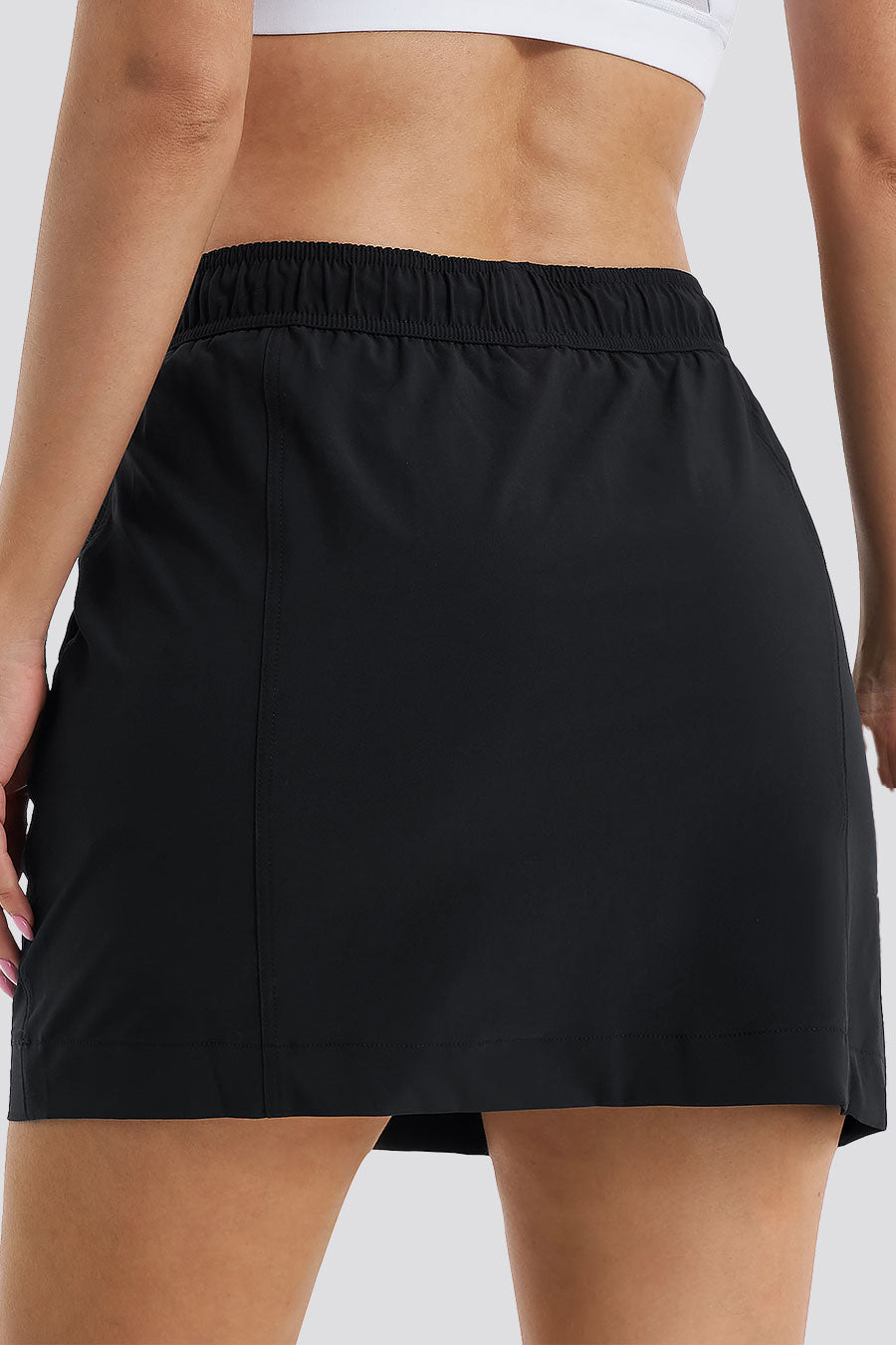 Black hiking skirt back view