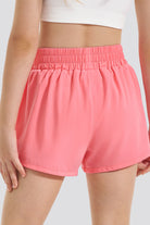 Back view of pink shorts