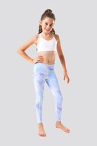 Girls leggings Lilac Sky front view