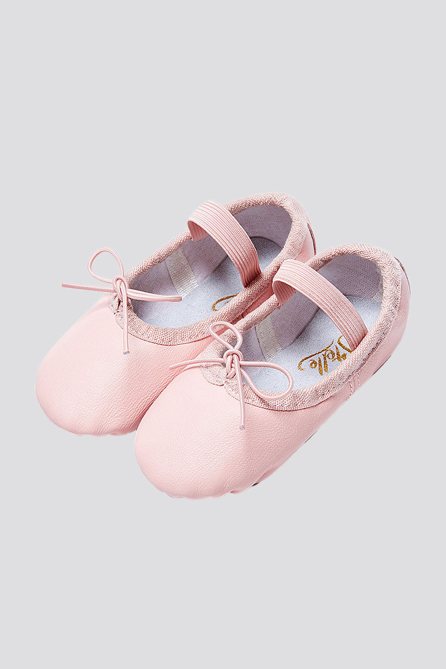 Pink leather ballet shoes