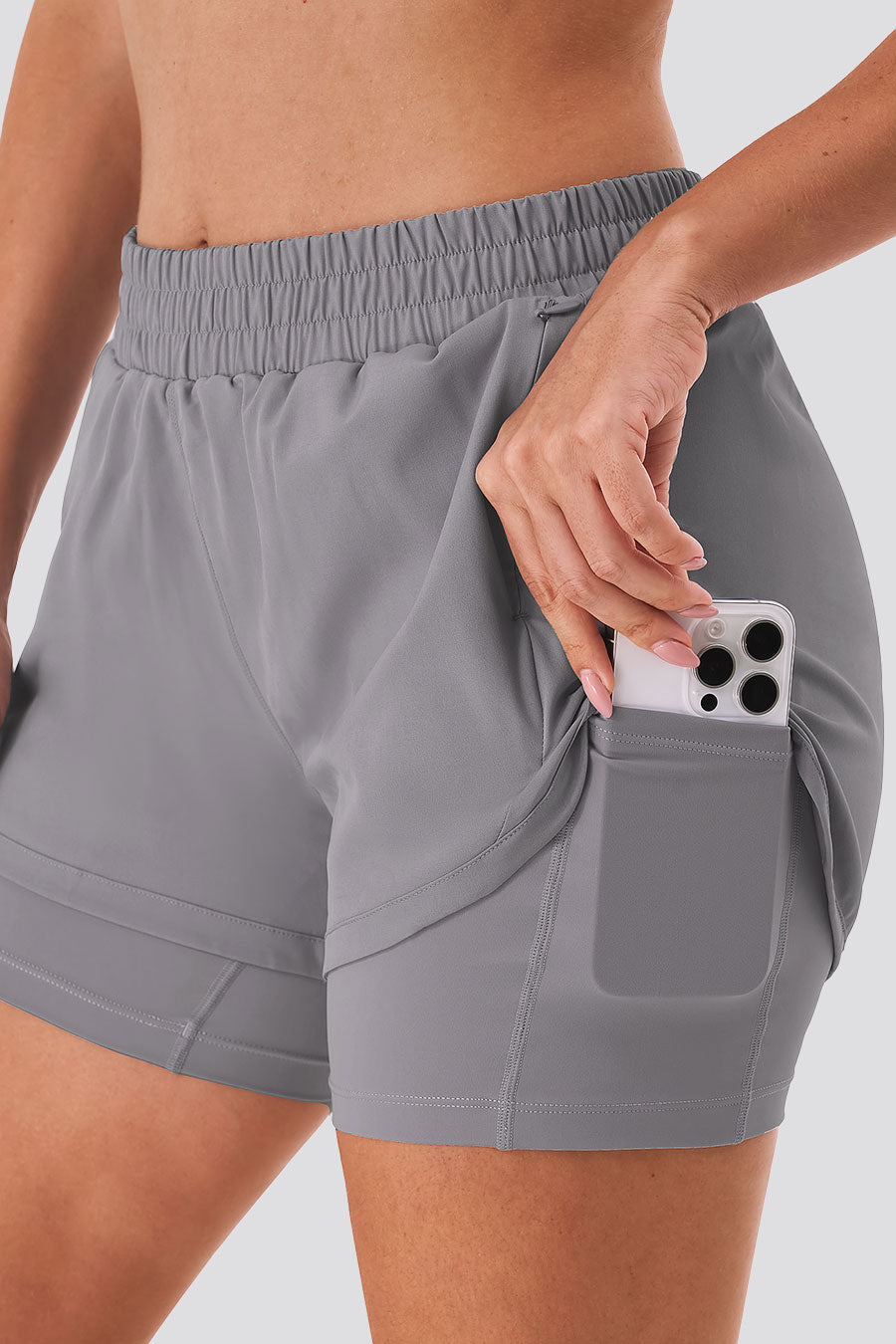 Close-up of running shorts