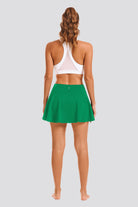 Evergreen tennis skirt back view