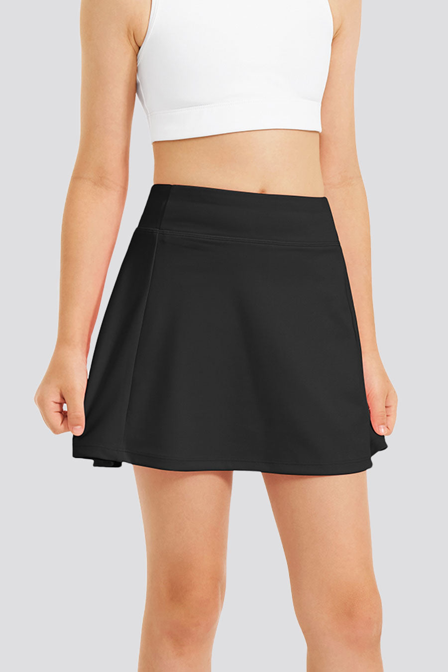 Black girls tennis skirts front view 