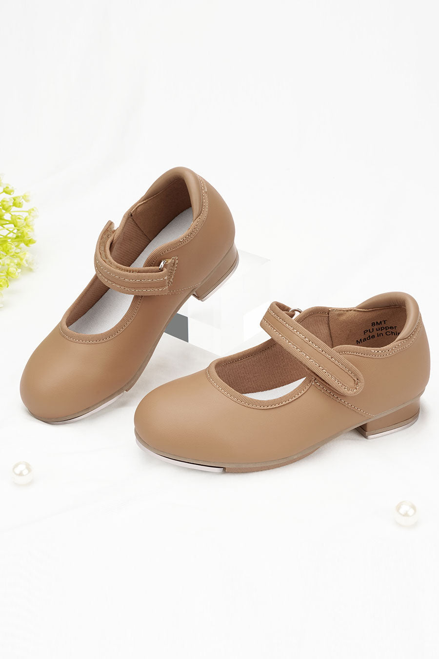 black tap shoes tan