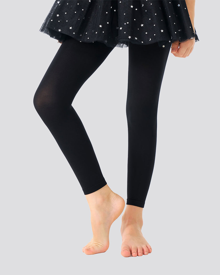 black footless tights