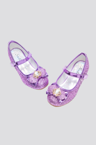 Purple Mary jane shoes for girls top view