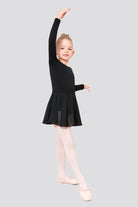 Side view black leotard for girls