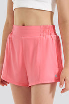 Close-up of pink shorts