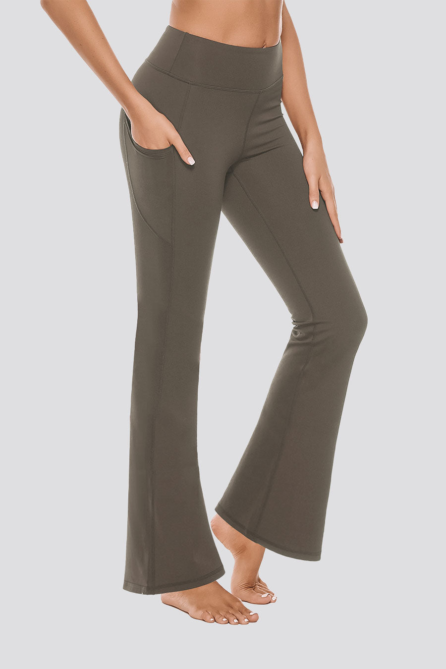  Bootcut Leggings Tea Brown side view