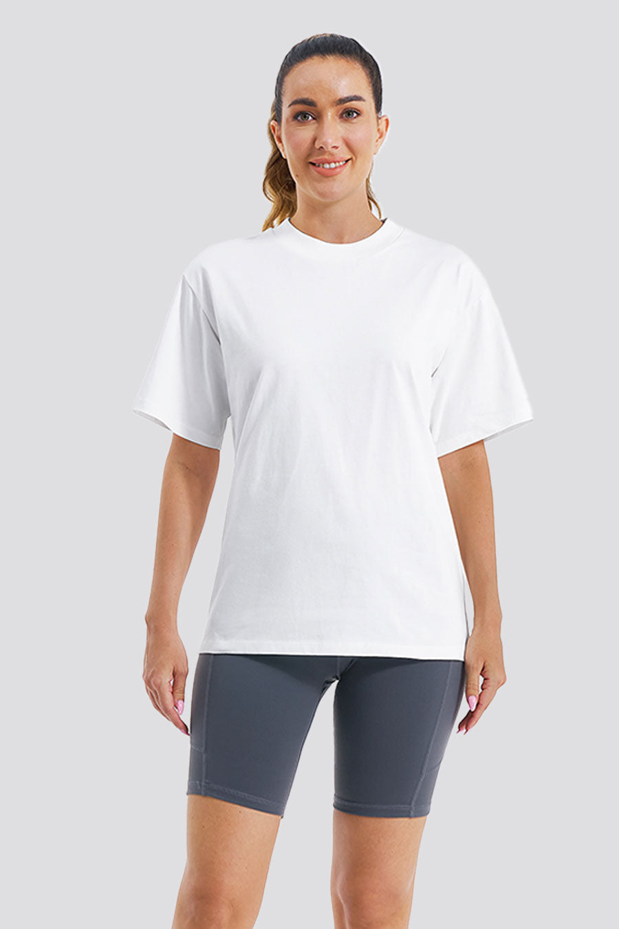 White womens cotton t-shirts front view