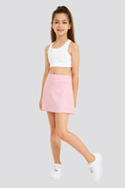 Pink girls tennis skirts full-body