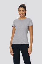 Grey womens cotton t-shirts front view 