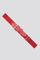 Red kids baseball belt detail